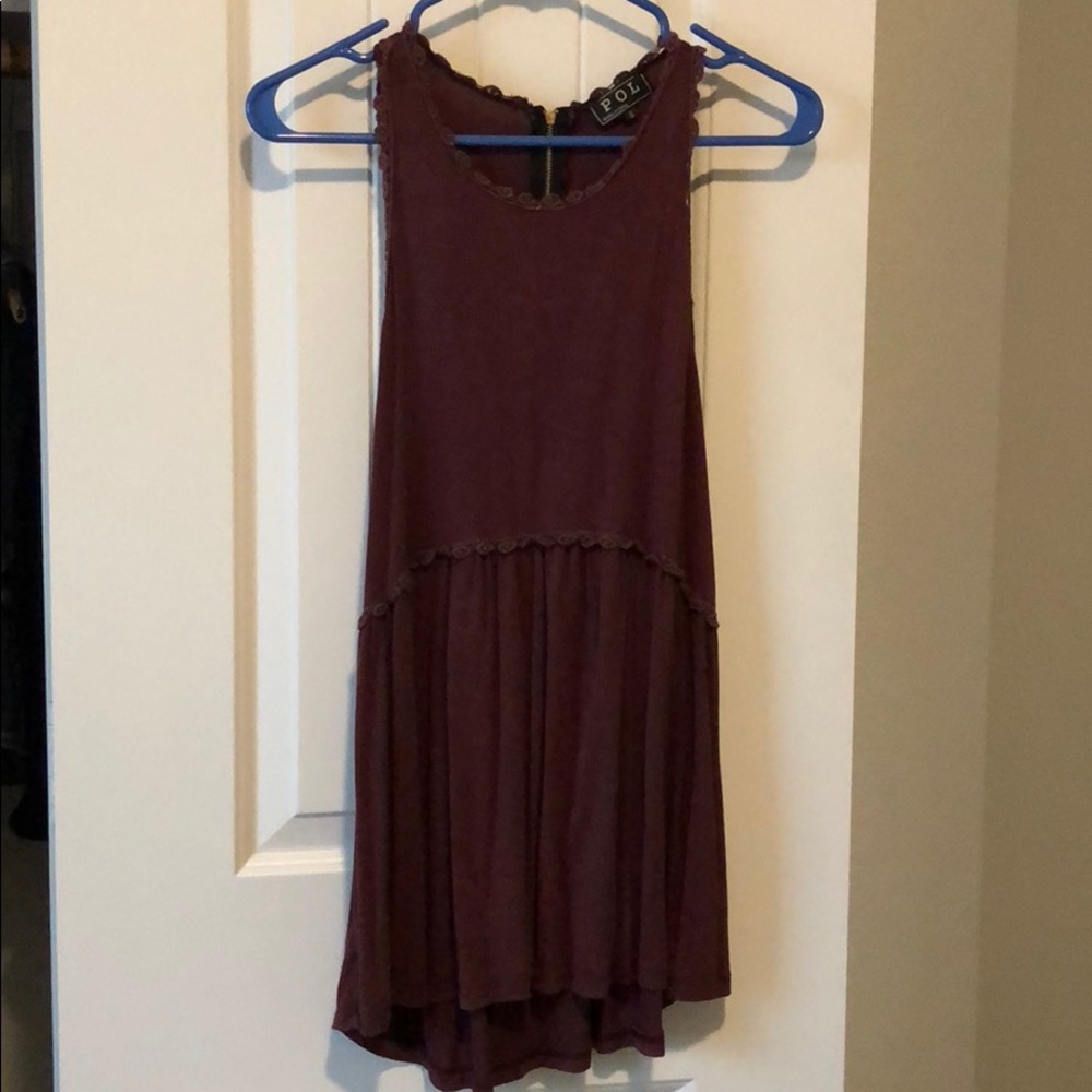 Maroon Babydoll Tank Top